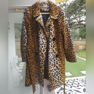 SC by Sara Campbell vintage animal cheetah 🐆 print overcoat blazer MEDIUM